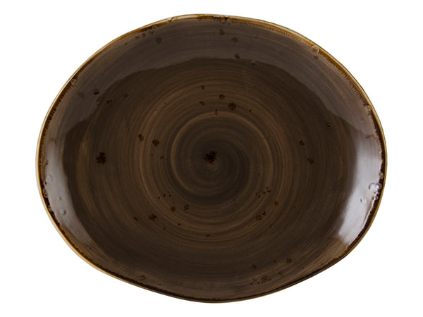 Tuxton Platter 13 ¼" x 11" Artisan Geode Mushroom