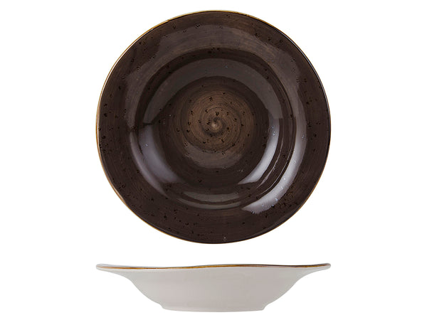 Tuxton Rim Soup Bowl 9" x 1 ¾" Artisan Geode Mushroom_0