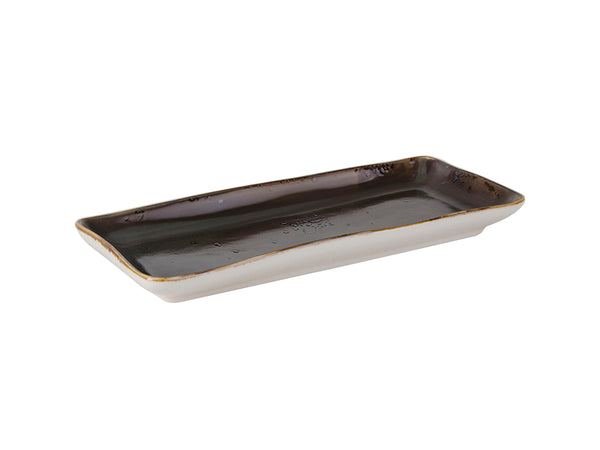 Tuxton Rectangle Rectangluar Tray 11 ⅝" x 5 ⅛" Artisan Geode Mushroom_0
