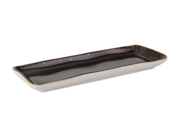 Tuxton Rectangle Rectangluar Tray 13 ¾" x 5" Artisan Geode Mushroom_0
