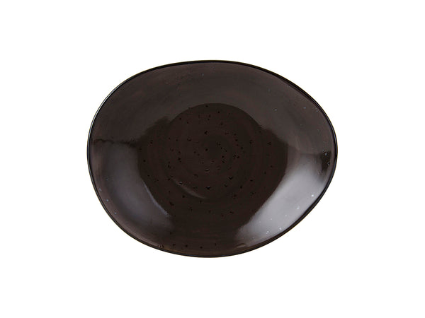 Tuxton Ellipse Plate 8 ⅜" x 6 ⅞" Artisan Geode Mushroom_0