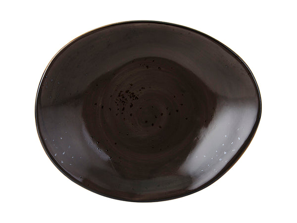 Tuxton Ellipse Plate 12" x 9 ¾" Artisan Geode Mushroom_0