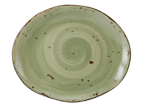 Tuxton Platter Platter 13 ¼" x 11" Artisan Geode Olive_0