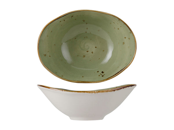 Tuxton Capistrano Bowl Bowl 8" x 6 ¼" x 3" Artisan Geode Olive_0