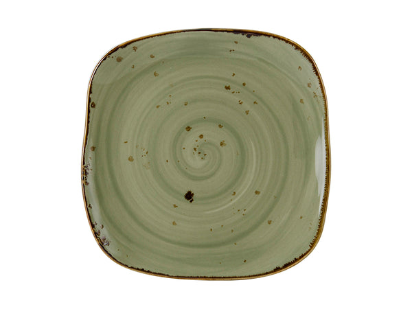Tuxton Square Plate 9" x 9" Artisan Geode Olive_0