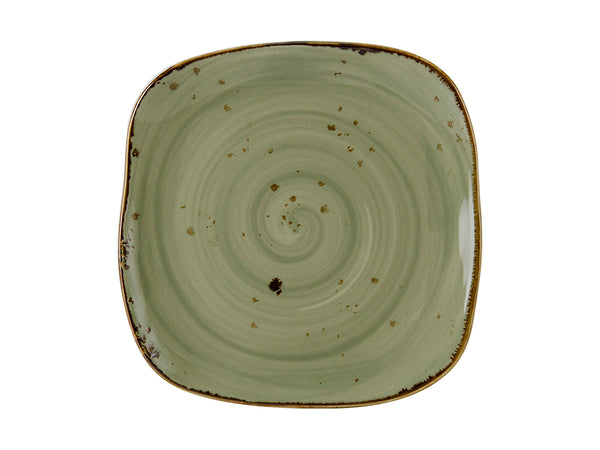 Tuxton Square Plate 9" Artisan Geode Olive