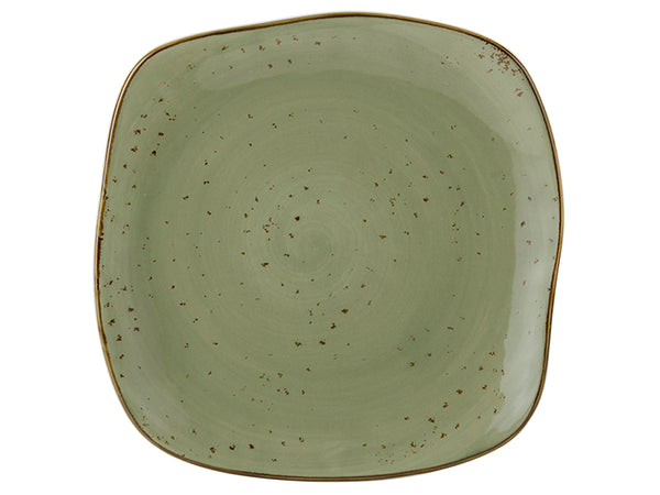 Tuxton Square Plate 11" x 11" Artisan Geode Olive_0