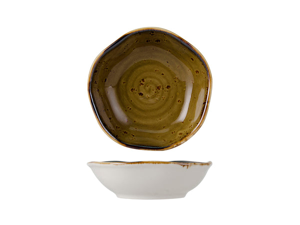 Tuxton Fruit Dish Fruit Bowl 4 ¾" x 1 ¼" Artisan Geode Walnut_0