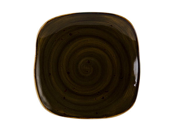 Tuxton Square Plate 9" x 9" Artisan Geode Walnut_0
