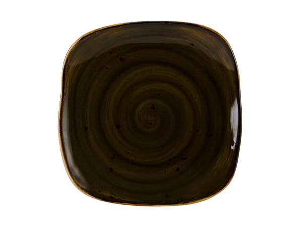 Tuxton Square Plate 9" Artisan Geode Walnut