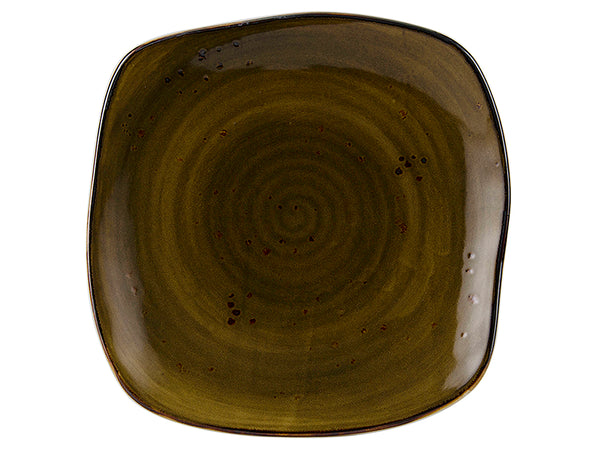 Tuxton Square Plate 11" Artisan Geode Walnut