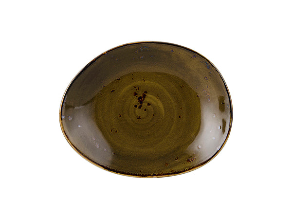 Tuxton Ellipse Plate 6 ⅞" x 1 ½" Artisan Geode Walnut_0