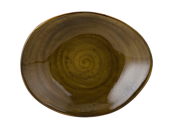 Tuxton Ellipse Plate 9 ¾" x 2" Artisan Geode Walnut_0
