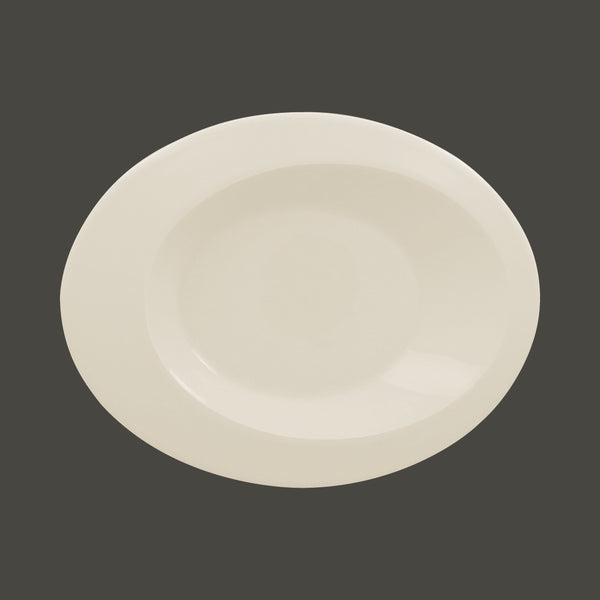 OVAL DEEP PLATE, 9.45"L, 7.5"W, IVORIS_0