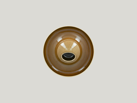 ROUND PLATE WITH HOLLOW CENTRAL SECTION - ASHORE, 7.5"D, CARAMEL_3