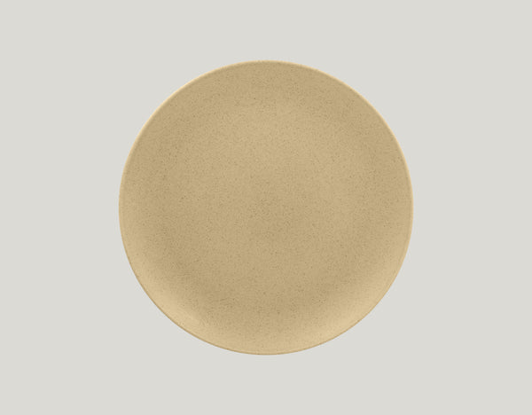 FLAT COUPE PLATE, 9.45"D, ALMOND_0