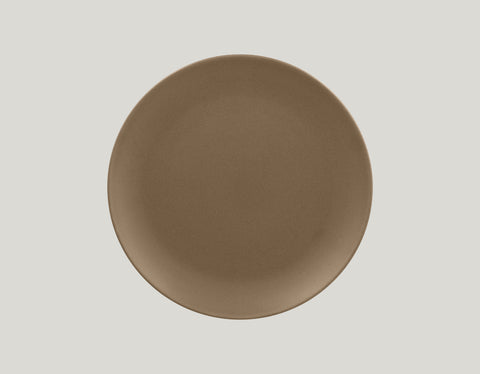 FLAT COUPE PLATE, 9.45"D, CARAMEL_1