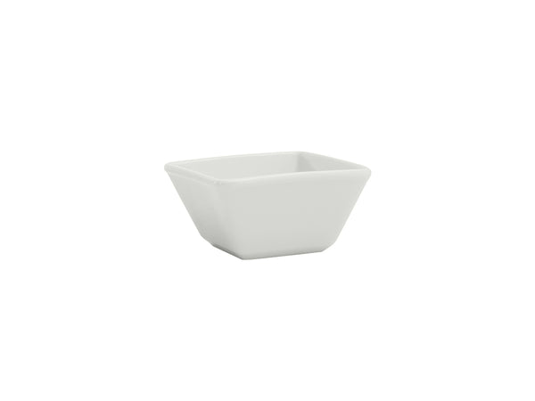 Tuxton Square Bowl 4" x 4" x 2 ⅛" Santorini Porcelain White_0