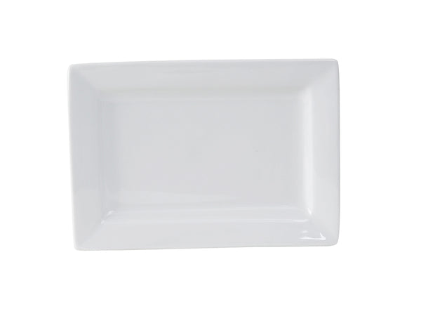 Tuxton Rectangle Plate 8" x 5 ½" Santorini Porcelain White_0