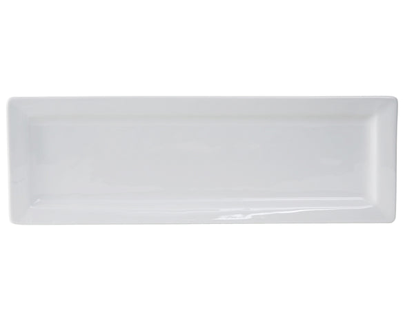 Tuxton Rectangle Plate 16" x 5 ½" Santorini Porcelain White_0