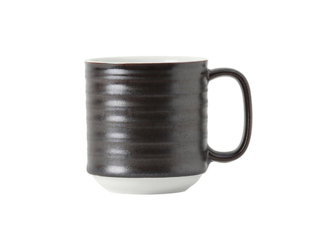 Tuxton Stackable Mug Mug 4 ⅝" x 3 ⅜" x 3 ⅝" Mugs Lava/Porcelain White_1