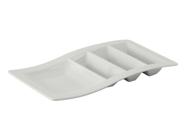 Tuxton Taco Stackable Plate 14 ⅝" x 8 ⅝" Serving Pieces Porcelain White_0