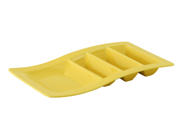 Tuxton Taco Stackable Plate 14 ⅝" x 8 ⅝" Serving Pieces Saffron_0