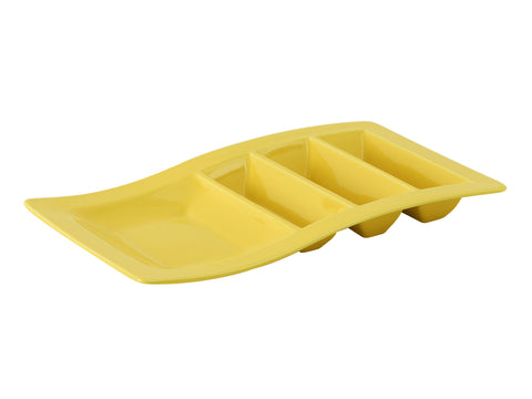 Tuxton Taco Stackable Plate 14 ⅝" x 8 ⅝" Serving Pieces Saffron_1