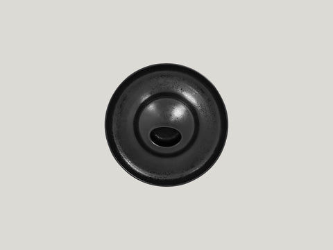 ROUND PLATE WITH HOLLOW CENTRAL SECTION - ASHORE, 7.5"D, BLACK_3