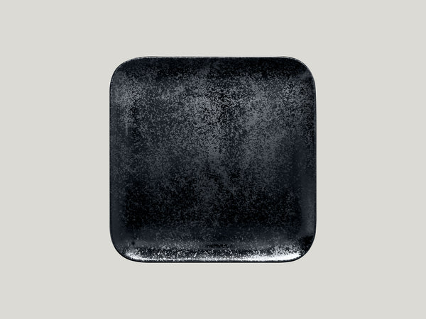 SQUARE PLATE, 9.45"L, 9.45"W, BLACK_0