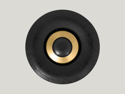 ROUND STAND - CHILL, 4.9"D, BLACK/GOLD_1