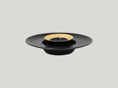 ROUND STAND - CHILL, 4.9"D, BLACK/GOLD_0