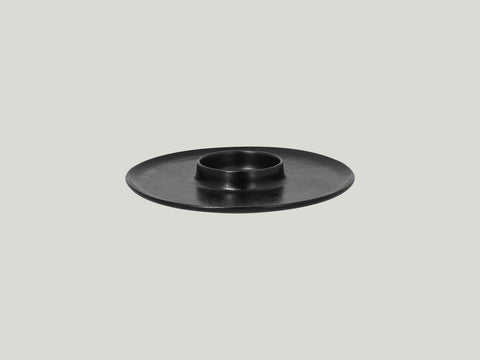 ROUND PLATE WITH HOLLOW CENTRAL SECTION - CHILL, 10.25"D, BLACK_0