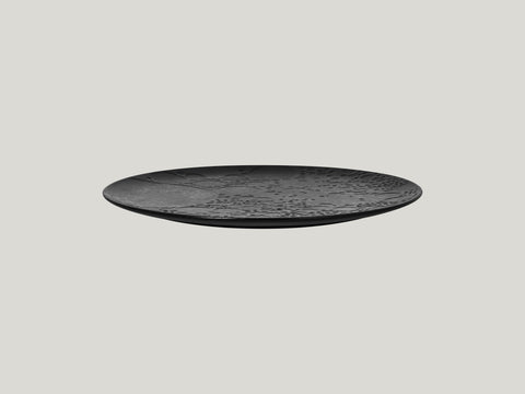 EMBOSSED ROUND PLATE - CREATE, 11.8"D, BLACK_1