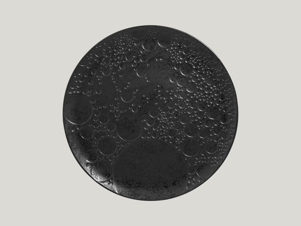 EMBOSSED ROUND PLATE - CREATE, 11.8"D, BLACK_0