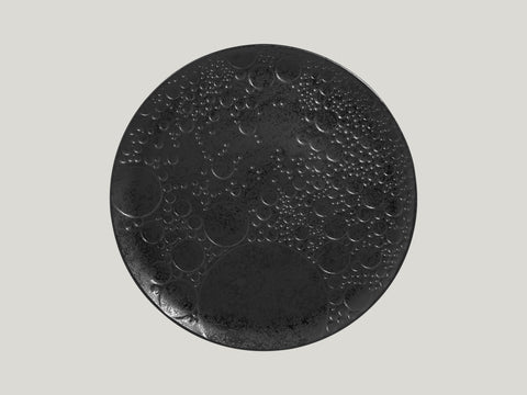 EMBOSSED ROUND PLATE - CREATE, 11.8"D, BLACK_0