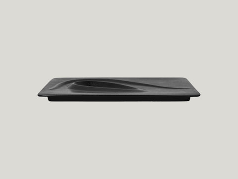 RECTANGULAR PLATE, 1 ZONE - CREATE, 12.6"L, 9.45"W, BLACK_1