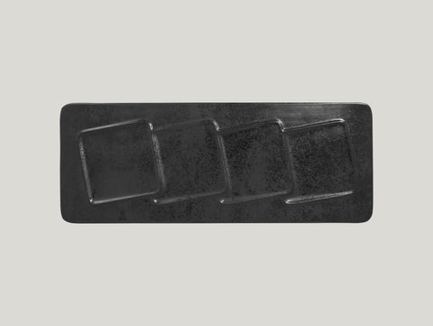 RECTANGULAR PLATE, 4 ZONES - CREATE, 14.55"L, 5.5"W, IVORIS_2