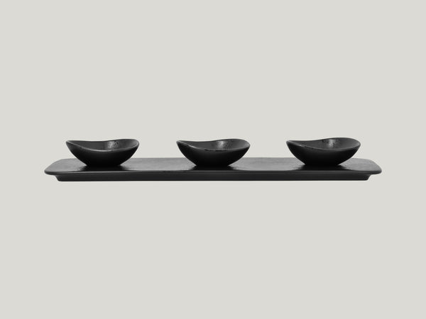 BOWL - SHAPED, 3.15"L, 2.75"W, 1.5 OZ, BLACK_0