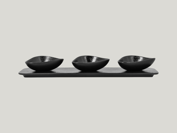 BOWL - SHAPED, 4.15"L, 2.95"W, 2.7 OZ, BLACK_0