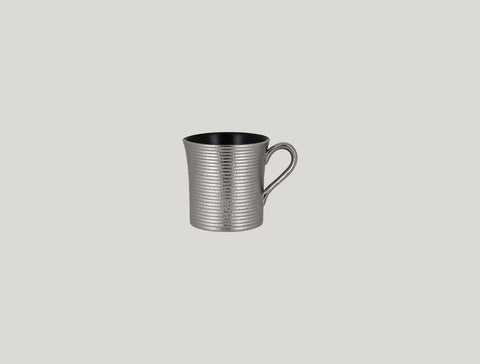 COFFEE CUP EMBOSSED 3.5"D, 6.75 OZ, SILVER_0