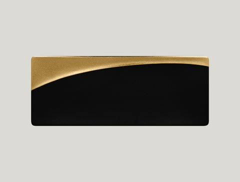 RECTANGULAR PLATTER/SUSHI PLATTER 16.55"L, 6.45"W, GOLD_0