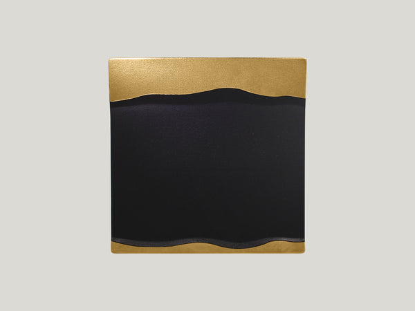 SQUARE PLATTER, 9.85"L, 9.85"W, GOLD_0