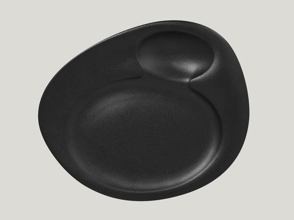 DINNER PLATE, 2 BASINS, 12.6"L, VOLCANO_0