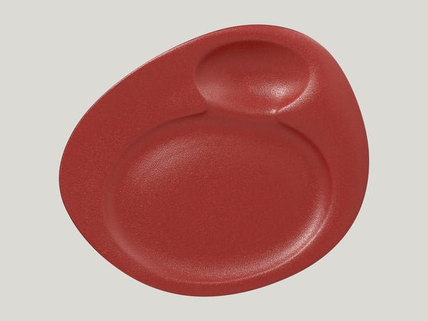 DINNER PLATE, 2 BASINS, 12.6"L, MAGMA_0