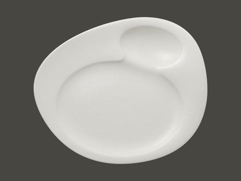 DINNER PLATE, 2 BASINS, 12.6"L, IVORIS_5