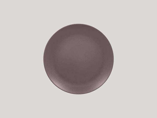 FLAT COUPE PLATE, 9.45"D, CHESTNUT BROWN_0