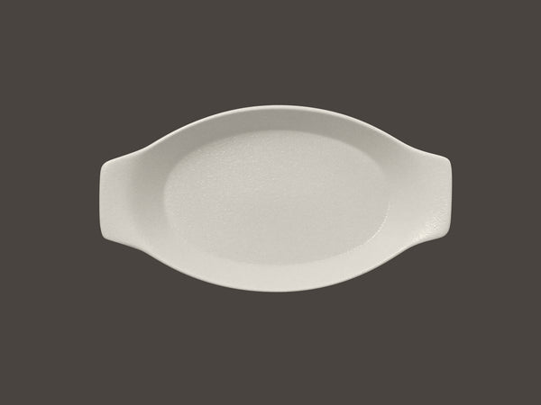 OVAL DISH WITH GRIP, 9.85"L, 5.5"W, 14.2 OZ, SAND_0