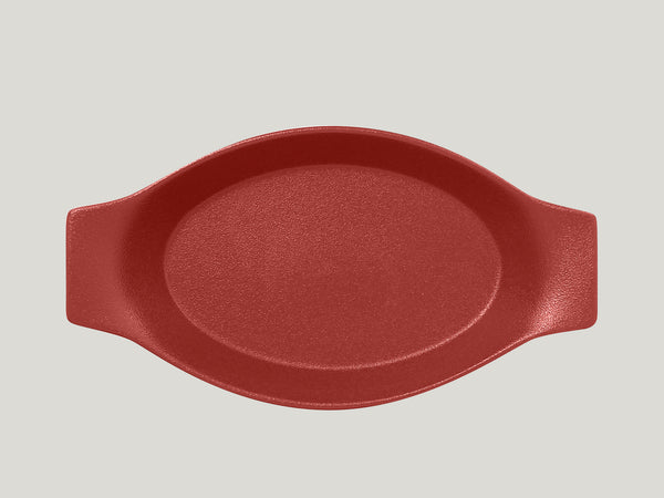 OVAL DISH WITH GRIP, 11.8"L, 6.3"W, 26.35 OZ, MAGMA_0