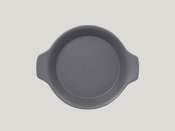 ROUND DISH WITH GRIP, 8.45"L, 7.1"W, 15.2 OZ, STONE_0